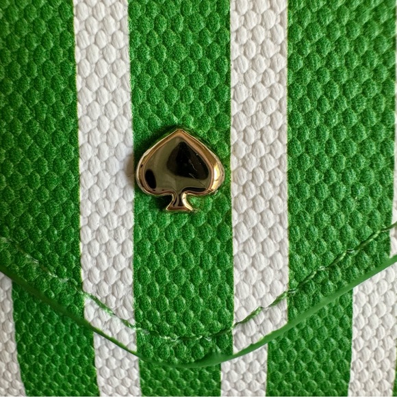 Kate Spade New York x Target Striped Envelope Card Case Green White - Picture 7 of 12